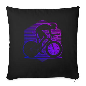 Rennradfahren Rennrad Rennradfahrer Damen - Sofakissenbezug 45 x 45 cm - Schwarz - Vorne