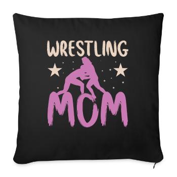 Wrestling - Sofa pillowcase 17,3'' x 17,3'' (45 x 45 cm) - black - Front