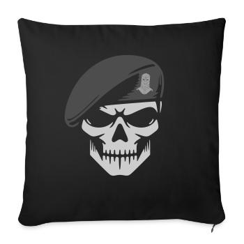 Brigade blindée - Housse de coussin décorative 45 x 45 cm - noir - Devant