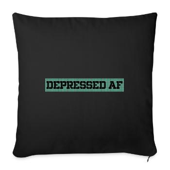 Sensibilisation à la santé mentale déprimée - Housse de coussin décorative 45 x 45 cm - noir - Devant