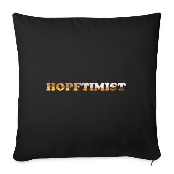 Hopftimist – Schlichtes Bier-Shirt für Geniesser - Sofakissenbezug 45 x 45 cm - Schwarz - Vorne