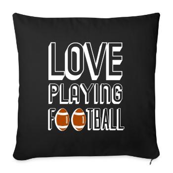 American Football Superbowl Touchdown Geschenk - Sofakissenbezug 45 x 45 cm - Schwarz - Vorne