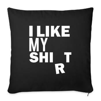 lustiges Design, lustiger Spruch, witzig humorvoll - Sofakissenbezug 45 x 45 cm - Schwarz - Vorne