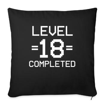 geburtstag 18 geschenk party volljährig birthday - Sofakissenbezug 45 x 45 cm - Schwarz - Vorne