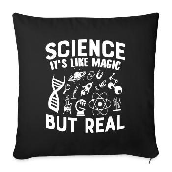 Science - Sofa pillowcase 17,3'' x 17,3'' (45 x 45 cm) - black - Front