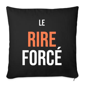 Le Rire Forcé - Housse de coussin décorative 45 x 45 cm - noir - Devant