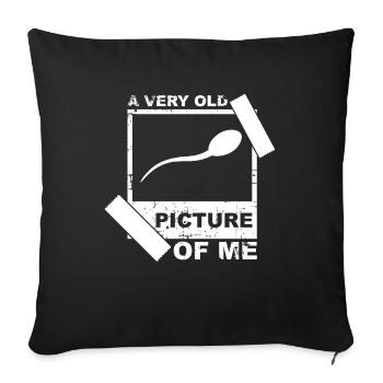 Énonciations drôles de sperme - Housse de coussin décorative 45 x 45 cm - noir - Devant
