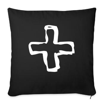 Plus matheux tiret - Housse de coussin décorative 45 x 45 cm - noir - Devant