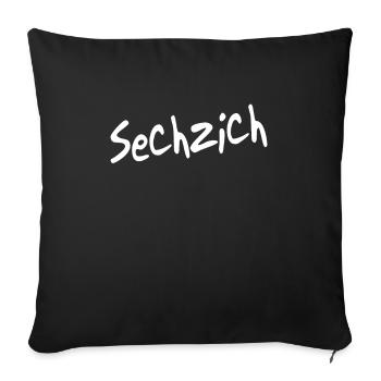 60. Geburtstag Sechzich - Sofakissenbezug 45 x 45 cm - Schwarz - Vorne
