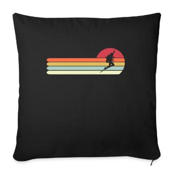 Rétro Vintage Style Cadeau de plongée sous-marine pour papa - Housse de coussin décorative 45 x 45 cm - noir - Devant