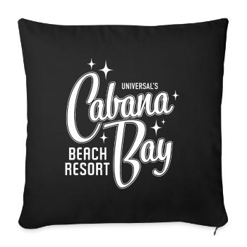 Cabana Bay Beach Resort (Blanc) - Housse de coussin décorative 45 x 45 cm - noir - Devant