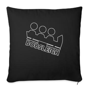 Bobsport T-Shirt & Gift Idea - Sofa pillowcase 17,3'' x 17,3'' (45 x 45 cm) - black - Front