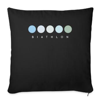 biathlon - Sofa pillowcase 17,3'' x 17,3'' (45 x 45 cm) - black - Front