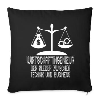 Industrial engineers, the adhesive of industry - Sofa pillowcase 17,3'' x 17,3'' (45 x 45 cm) - black - Front
