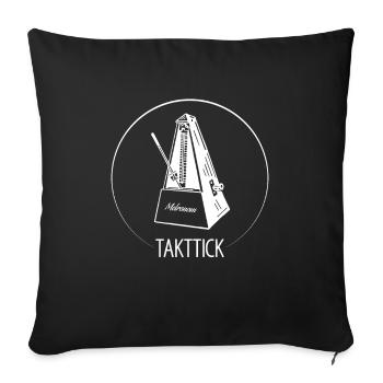 Takttick Metronome Drôle - Housse de coussin décorative 45 x 45 cm - noir - Devant