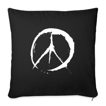 retro design peace sign peace signRetro Vi - Sofa pillowcase 17,3'' x 17,3'' (45 x 45 cm) - black - Front