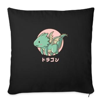 Flying Harajuku Dragon - Sofa pillowcase 17,3'' x 17,3'' (45 x 45 cm) - black - Front