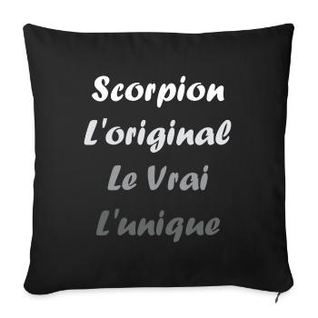 scorpion - Housse de coussin décorative 45 x 45 cm - noir - Devant