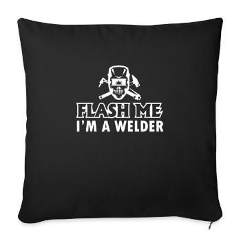 Great welder saying T-shirt & gift - Sofa pillowcase 17,3'' x 17,3'' (45 x 45 cm) - black - Front