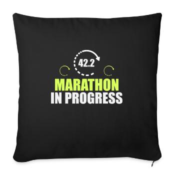 Marathon - Sofakissenbezug 45 x 45 cm - Schwarz - Vorne