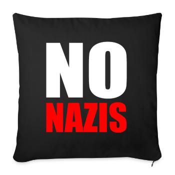 Pas de nazis - Housse de coussin décorative 45 x 45 cm - noir - Devant