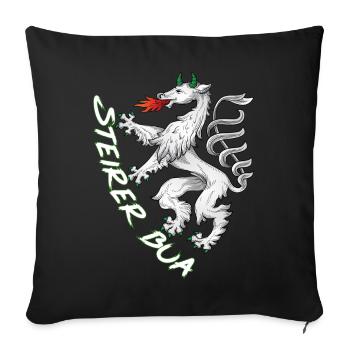 Steiermark - Sofakissenbezug 45 x 45 cm - Schwarz - Vorne