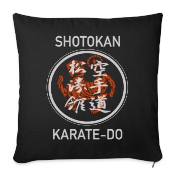 Shotokan Karate Do Shirt & Hoodie for d. Karateka - Sofa pillowcase 17,3'' x 17,3'' (45 x 45 cm) - black - Front