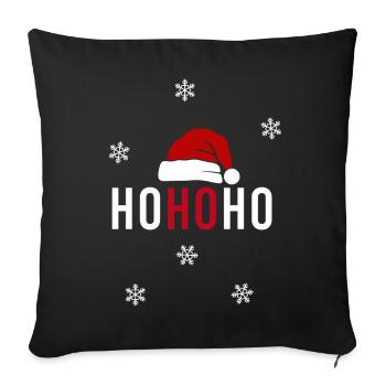 HO HO HO Weihnachtsmann Weihnachten geschenk - Sofakissenbezug 45 x 45 cm - Schwarz - Vorne