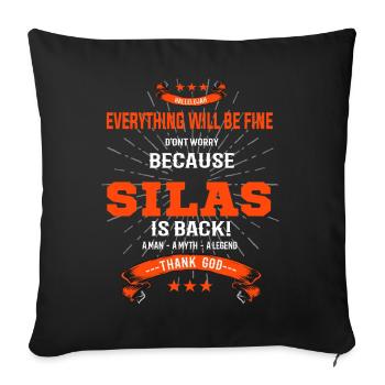 Silas ist wieder da T-Shirt - Sofakissenbezug 45 x 45 cm - Schwarz - Vorne