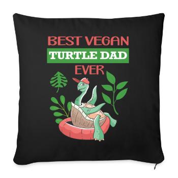 Tortoises - Sofa pillowcase 17,3'' x 17,3'' (45 x 45 cm) - black - Front