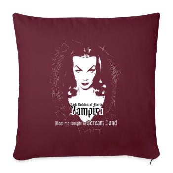 Vampirkönigin des Grauens - Sofakissenbezug 45 x 45 cm - Burgunderrot - Vorne