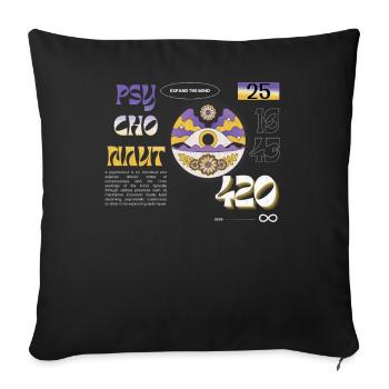 1943 Psychonaut Trippy Infinity Expand - Housse de coussin décorative 45 x 45 cm - noir - Devant