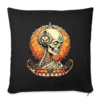 Krishna Skull // Buddha Totenkopf / Indien FS0013 - Sofakissenbezug 45 x 45 cm - Schwarz - Vorne