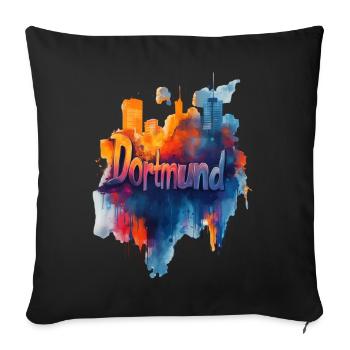 Dortmund - Sofakissenbezug 45 x 45 cm - Schwarz - Vorne