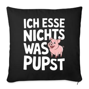 Animal cochon - Housse de coussin décorative 45 x 45 cm - noir - Devant