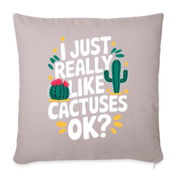 Cactus Cacti Desert Plant - Sofa pillowcase 17,3'' x 17,3'' (45 x 45 cm) - light taupe - Front