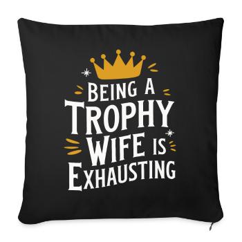 Woman Wife Partner Family Married - Sofa pillowcase 17,3'' x 17,3'' (45 x 45 cm) - black - Front