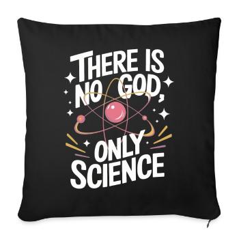 Athéisme, athée, anti-religion, agnostique - Housse de coussin décorative 45 x 45 cm - noir - Devant
