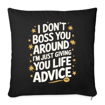 Sœur, Frère ou sœur, Famille - Housse de coussin décorative 45 x 45 cm - noir - Devant