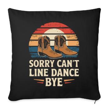Danse en ligne Danseurs - Housse de coussin décorative 45 x 45 cm - noir - Devant