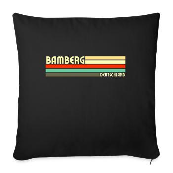 Retro Vintage Bamberg - Sofakissenbezug 45 x 45 cm - Schwarz - Vorne