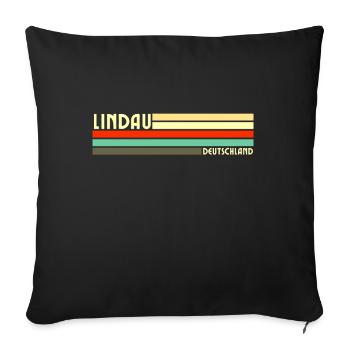 Retro Vintage Lindau - Sofakissenbezug 45 x 45 cm - Schwarz - Vorne