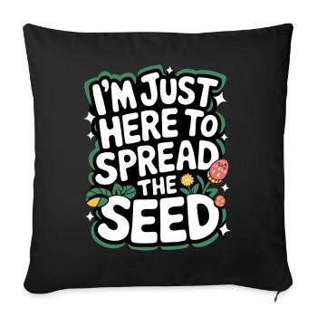 Gardener Garden Plants Gardening - Sofa pillowcase 17,3'' x 17,3'' (45 x 45 cm) - black - Front