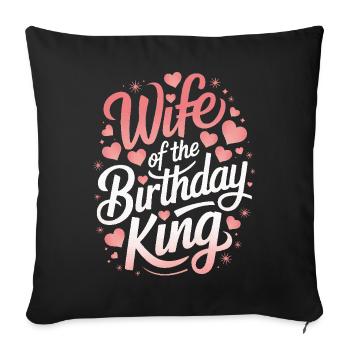 Femme Épouse Partenaire Famille Marié - Housse de coussin décorative 45 x 45 cm - noir - Devant