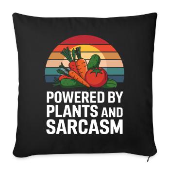 Végétarien Végétalien Végétarien Végétarien - Housse de coussin décorative 45 x 45 cm - noir - Devant