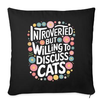 Introverti, antisocial, introverti - Housse de coussin décorative 45 x 45 cm - noir - Devant