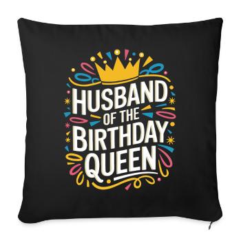 Husband, Spouse, Family, Wedding - Sofa pillowcase 17,3'' x 17,3'' (45 x 45 cm) - black - Front