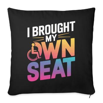Wheelchair Wheelchair Disabled Humor - Sofa pillowcase 17,3'' x 17,3'' (45 x 45 cm) - black - Front