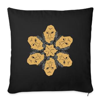 Christmas Cookie Winner Loser - Sofa pillowcase 17,3'' x 17,3'' (45 x 45 cm) - black - Front
