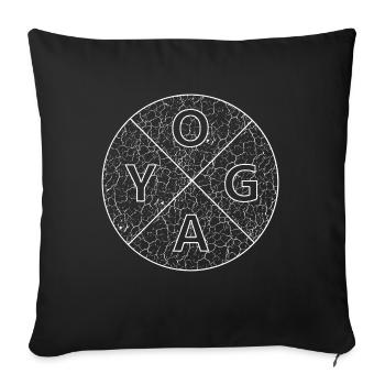 Yoga - Sofakissenbezug 45 x 45 cm - Schwarz - Vorne